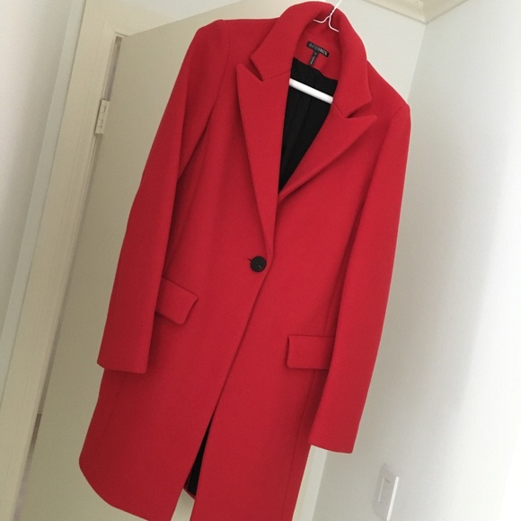 INTERMIX Jackets & Blazers - Red INTERMIX Wool One-Button Coat